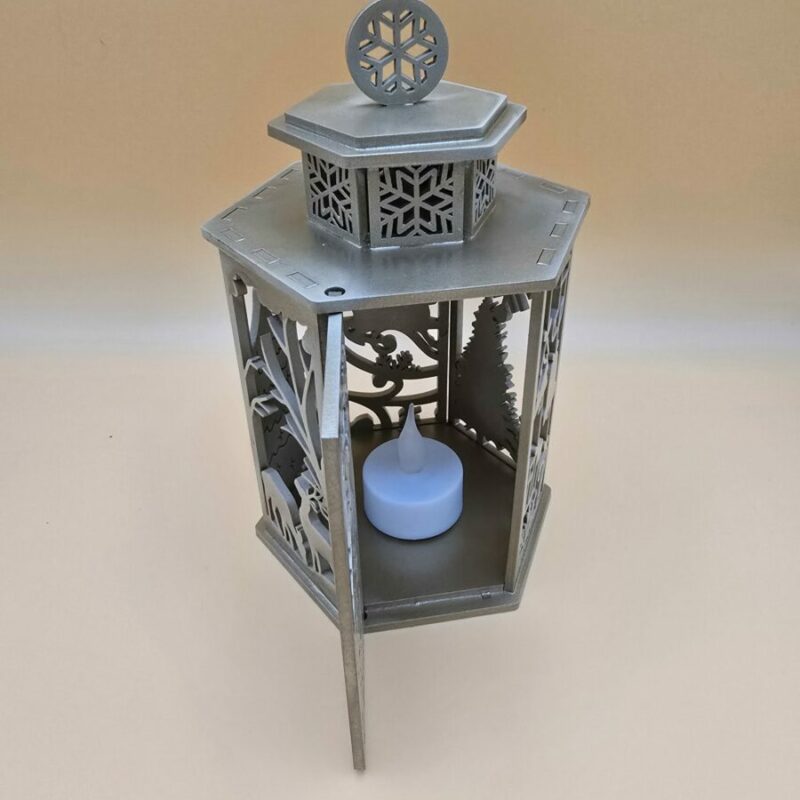 Lanterne Noël or – décor ajouré